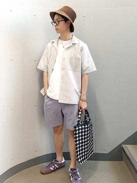 「アイテム（サングラス）」を使った、東松さん（メンズ・168cm）の夏コーディネート