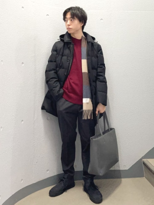 セール】SHIPS: ウール 河田ダウン ピーコート（ダウンジャケット