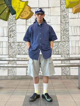 「BEAMS（ビームス）のアイテム」を使った、nipeiさん（メンズ・172cm）の夏コーディネート