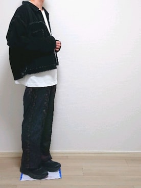 「MONKEY TIME（モンキータイム）のアイテム（ブルゾン）」を使った、ひかるさん（メンズ・174cm）の秋コーディネート