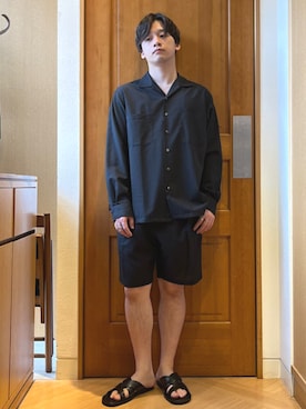 「SHIPS（シップス）のアイテム」を使った、永松さん（メンズ・166cm）の夏コーディネート