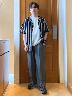 「SHIPS（シップス）のアイテム」を使った、永松さん（メンズ・166cm）の夏コーディネート