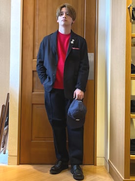 永松さん（メンズ・166cm）の冬コーディネート