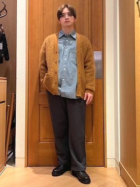 「SHIPS」｜永松さん（メンズ・166cm）の冬コーディネート