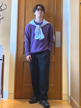 「SHIPS（シップス）のアイテム（スニーカー）」を使った、永松さん（メンズ・166cm）の秋コーディネート