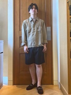 「SHIPS（シップス）のアイテム」を使った、永松さん（メンズ・166cm）の夏コーディネート