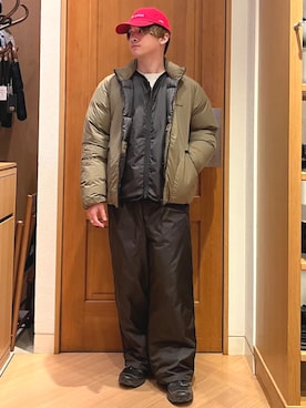 「WILD THINGS（ワイルドシングス）のアイテム」を使った、永松さん（メンズ・166cm）の冬コーディネート