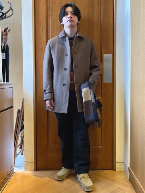 SHIPS: SUPER 140's メルトン カーコート（ステンカラーコート