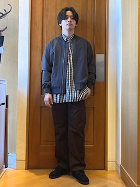 「グラミチ」｜永松さん（メンズ・166cm）の秋コーディネート