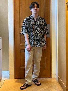 「SHIPS（シップス）のアイテム」を使った、永松さん（メンズ・166cm）の夏コーディネート