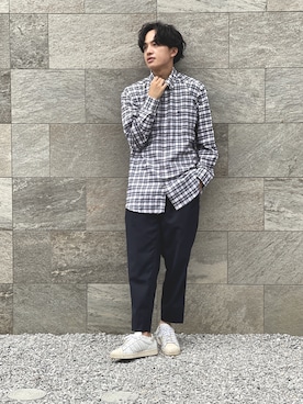 「FILA（フィラ）のアイテム（トップス）」を使った、NAOKIさん（メンズ・175cm）の秋コーディネート