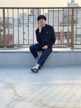 「FILA（フィラ）のアイテム（トップス）」を使った、NAOKIさん（メンズ・175cm）の秋コーディネート