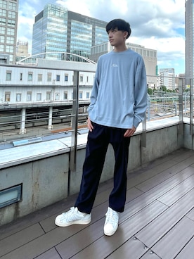 「FILA（フィラ）のアイテム（トップス）」を使った、NAOKIさん（メンズ・175cm）の秋コーディネート