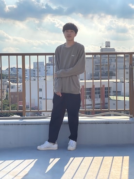 「FILA（フィラ）のアイテム（トップス）」を使った、NAOKIさん（メンズ・175cm）の秋コーディネート