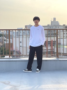 「FILA（フィラ）のアイテム（トップス）」を使った、NAOKIさん（メンズ・175cm）の秋コーディネート