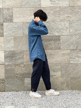 「FILA（フィラ）のアイテム（トップス）」を使った、NAOKIさん（メンズ・175cm）の秋コーディネート