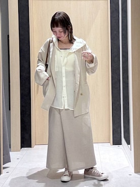 「LEPSIM（レプシィム）のロングハンドルボストン　579910（ボストンバッグ、ブラウン系）」を使った、queroduasayuuさん（レディース）の春コーディネート