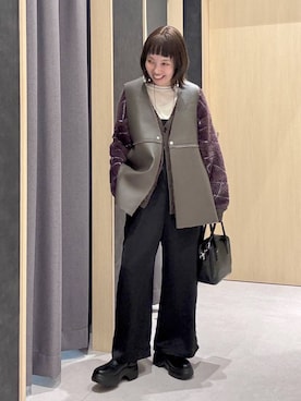 「ファーベスト」｜「アイテム（オールインワン・サロペット）」を使った、queroduasayuuさん（レディース・160cm）の秋コーディネート