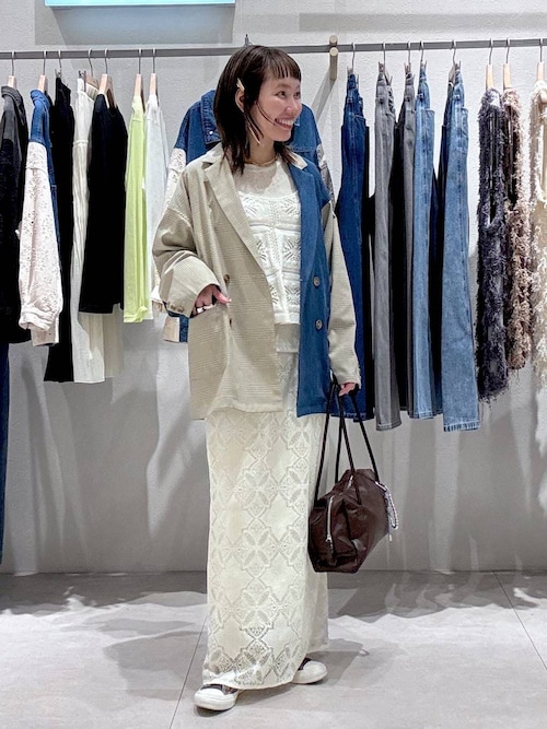 大柄レースナロースカート 630159（スカート）｜LEPSIM（レプシィム