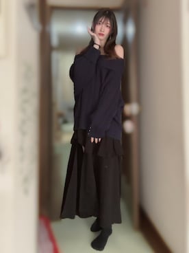 「アイテム（スカート）」を使った、えびちゃんさん（メンズ・178cm）の秋コーディネート