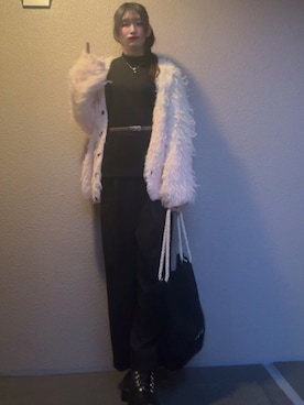 「mideal（マイディール）のアイテム」を使った、えびちゃんさん（メンズ・178cm）の冬コーディネート