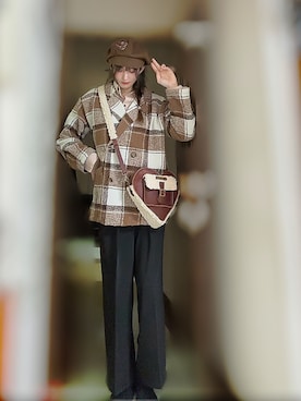 「アイテム（チェスターコート）」を使った、えびちゃんさん（メンズ・178cm）の冬コーディネート