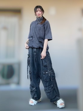 「アイテム（サンダル）」を使った、えびちゃんさん（メンズ・178cm）の夏コーディネート