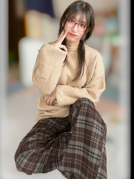 「アイテム（スラックス）」を使った、えびちゃんさん（メンズ・178cm）の秋コーディネート