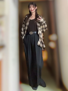 「アイテム（タンクトップ）」を使った、えびちゃんさん（メンズ・178cm）の秋コーディネート