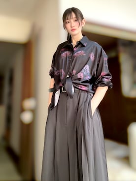 「アイテム（スラックス）」を使った、えびちゃんさん（メンズ・178cm）の秋コーディネート