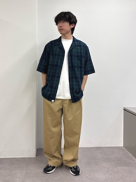 「GEVACO（ゲバコ）のアイテム」を使った、ゆいととさん（メンズ・170cm）の春コーディネート