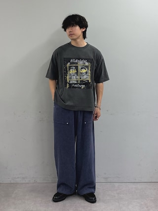 「CIAOPANIC TYPY（チャオパニックティピー）の【ユニセックス】ヴィンテージフェードプリントツアーTee（Tシャツ/カットソー）」を使った、ゆいととさん（メンズ・170cm）の春コーディネート