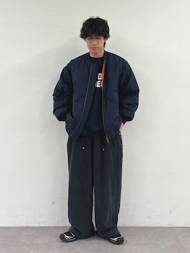 「アイテム（MA-1）」を使った、ゆいととさん（メンズ・170cm）の秋コーディネート