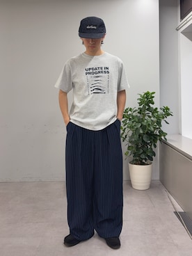 「CIAOPANIC TYPY（チャオパニックティピー）の【UNISEX】【WEB限定】宇宙人プリントTシャツ（Tシャツ/カットソー、グレー系）」を使った、ゆいととさん（メンズ・170cm）の春コーディネート
