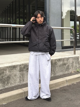 「アイテム（スウェットパンツ、グレー系）」を使った、ゆいととさん（メンズ・170cm）の秋コーディネート