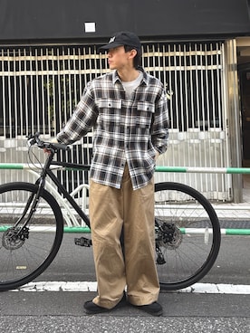 「自転車スタイル」｜ゆいととさん（メンズ・170cm）の冬コーディネート