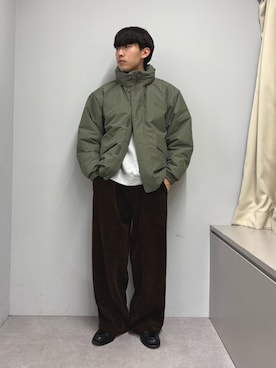 「アイテム（スラックス）」を使った、ゆいととさん（メンズ・170cm）の冬コーディネート