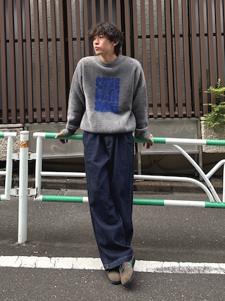 「CIAOPANIC TYPY(チャオパニックティピー)の【UNISEX】ニュアンスロゴシャギーニット(ニット/セーター)」を使った、ゆいととさん(メンズ・170cm)の秋コーディネート