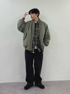 「アイテム（MA-1）」を使った、ゆいととさん（メンズ・170cm）の秋コーディネート