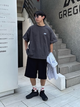 「アイテム（Tシャツ/カットソー）」を使った、ゆいととさん（メンズ・170cm）の夏コーディネート