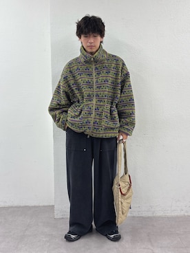 「CIAOPANIC TYPY（チャオパニックティピー）の【UNISEX】【シルエット調整可】ピグメント加工ワッフルイージーパンツ/WEB限定カラーあり（スウェットパンツ）」を使った、ゆいととさん（メンズ・170cm）の秋コーディネート