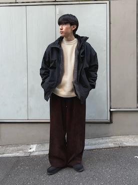 「アイテム（ナイロンジャケット）」を使った、ゆいととさん（メンズ・170cm）の冬コーディネート