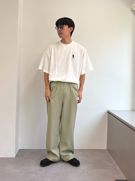 「アイテム（スラックス）」を使った、ゆいととさん（メンズ・170cm）の夏コーディネート