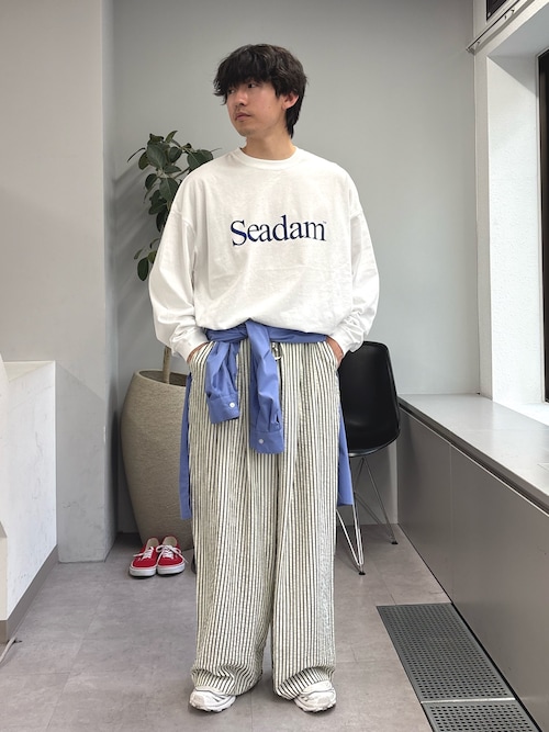 「SEADAM(シーダム)の【WEB限定】SEADAMビッグシルエットロゴロンTEE(Tシャツ/カットソー)」を使った、ゆいととさん(メンズ・170cm)の春コーディネート