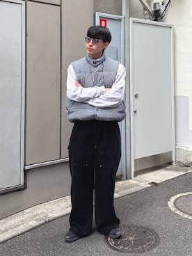 「アイテム（ベスト）」を使った、ゆいととさん（メンズ・170cm）の秋コーディネート