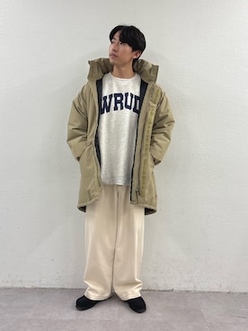 「アイテム（ダウンジャケット/コート）」を使った、ゆいととさん（メンズ・170cm）の秋コーディネート