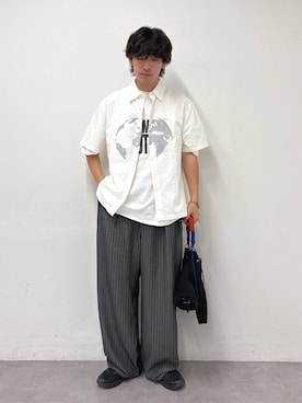 「SOUNDSGOOOOD（サウンズグッド）の【SOUNDS GOOOOD】2WAYナイロンタックギャザーパラコードBAG/WEB限定カラー追加（トートバッグ）」を使った、ゆいととさん（メンズ・170cm）の夏コーディネート