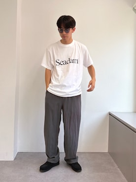「アイテム（スラックス）」を使った、ゆいととさん（メンズ・170cm）の夏コーディネート