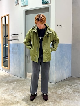「古着のアイテム（ローファー、ブラウン系）」を使った、ゆいととさん（メンズ・170cm）の秋コーディネート