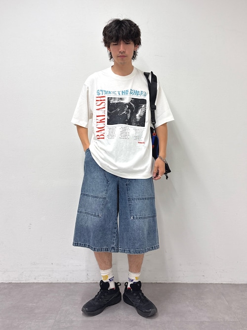「CIAOPANIC TYPY(チャオパニックティピー)の【ユニセックス】【プラスサイズあり】【SWITCH RECORD】ヴィンテージフェードツアーTee(Tシャツ/カットソー)」を使った、ゆいととさん(メンズ・170cm)の夏コーディネート